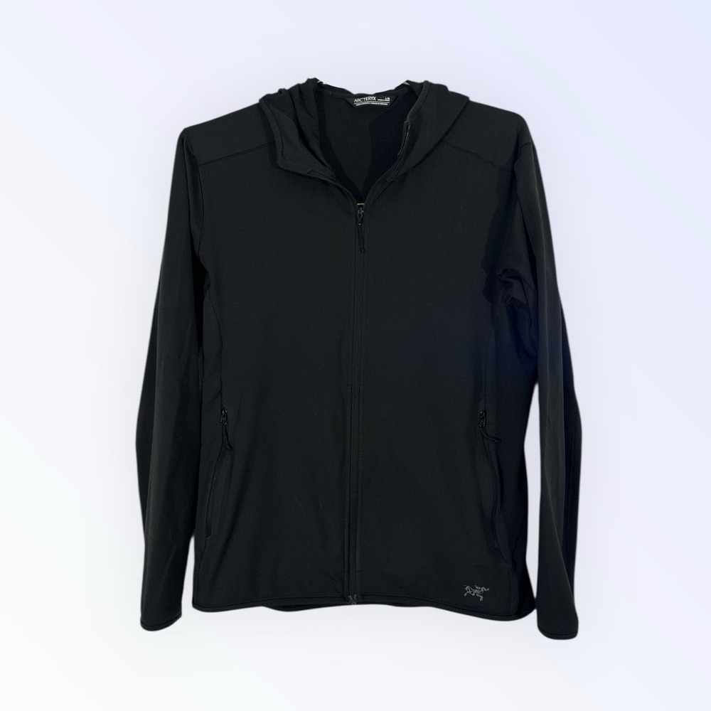 Arc'teryx Kyanite Hoody Women's Large Black 1/4 Zip Casual Outerwear Utility
